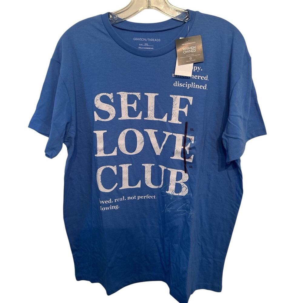 Women's Grayson Threads Self Love Club Short Sleeve Top XXL New